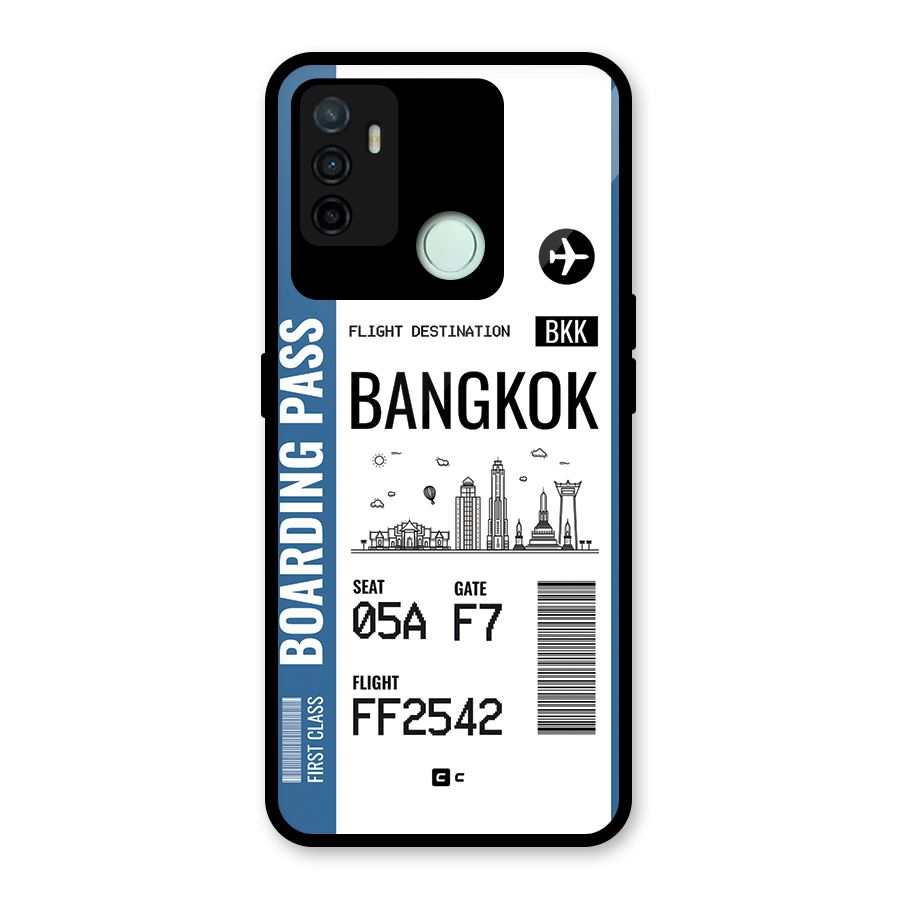 Bangkok Boarding Pass Glass Back Case for Oppo A53