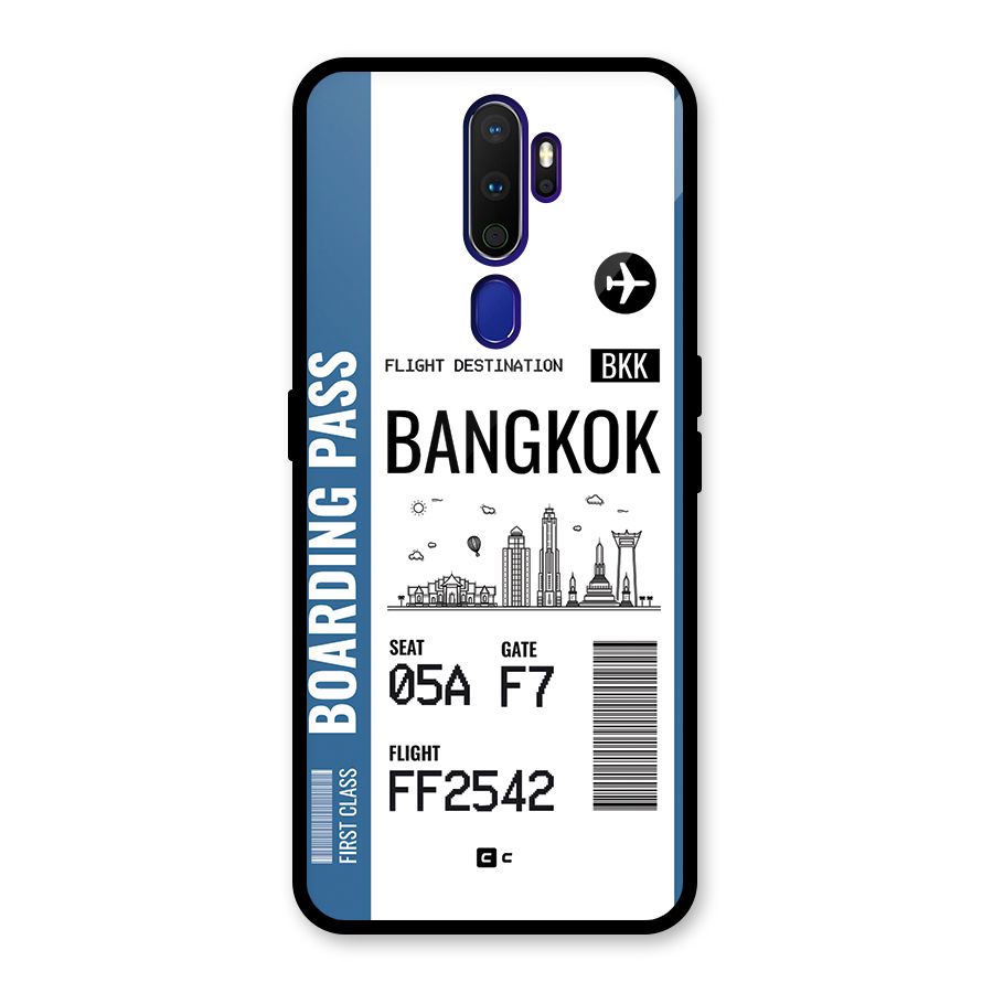 Bangkok Boarding Pass Glass Back Case for Oppo A9 (2020)