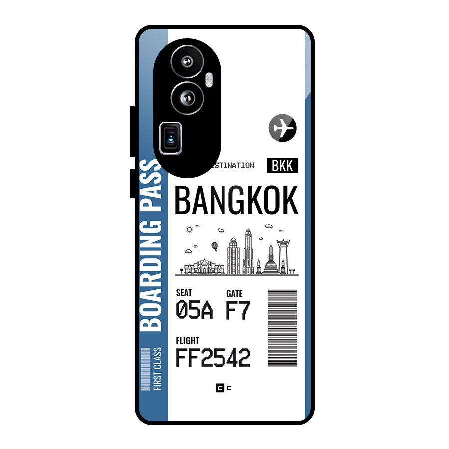 Bangkok Boarding Pass Glass Back Case for Oppo Reno10 Pro Plus