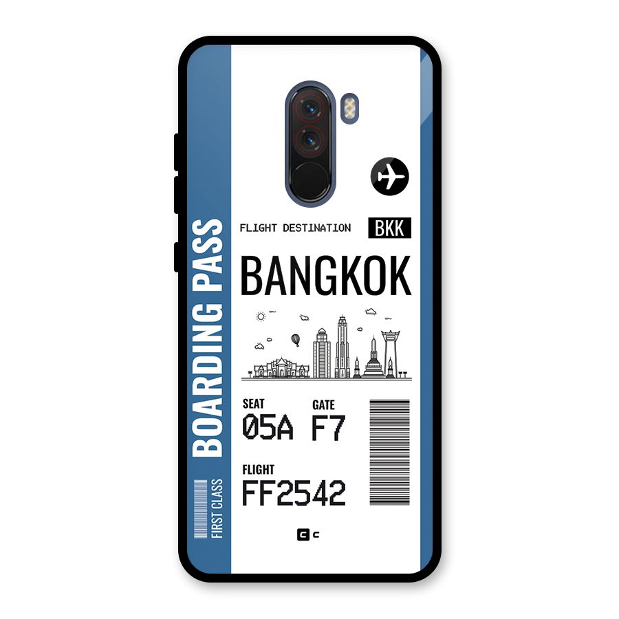 Bangkok Boarding Pass Glass Back Case for Poco F1