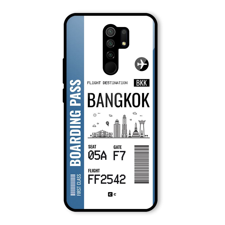 Bangkok Boarding Pass Glass Back Case for Poco M2