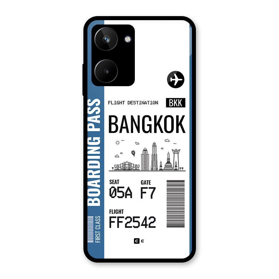 Bangkok Boarding Pass Glass Back Case for Realme 10