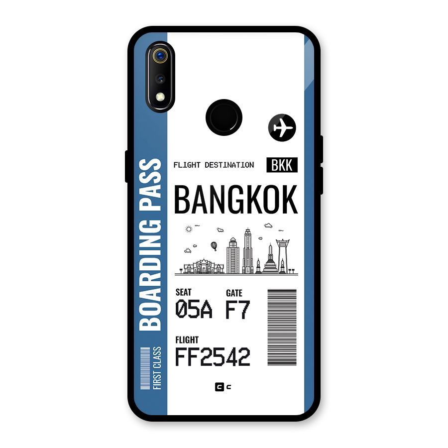 Bangkok Boarding Pass Glass Back Case for Realme 3i