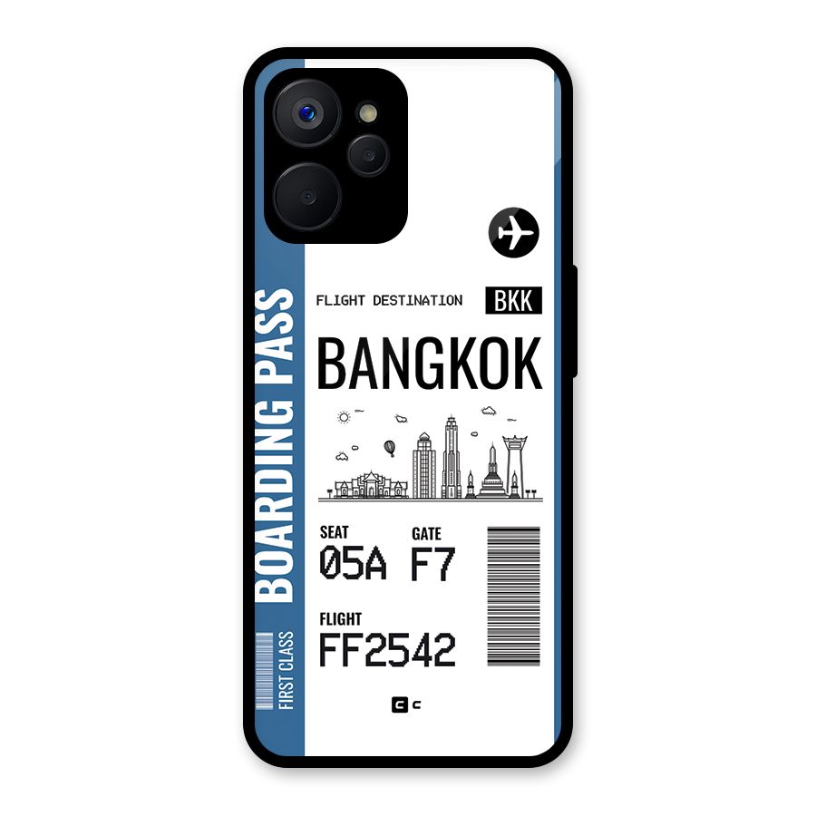 Bangkok Boarding Pass Glass Back Case for Realme 9i 5G