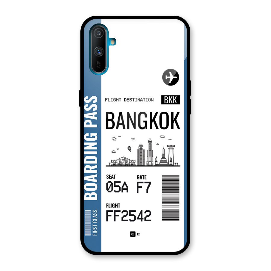 Bangkok Boarding Pass Glass Back Case for Realme C3