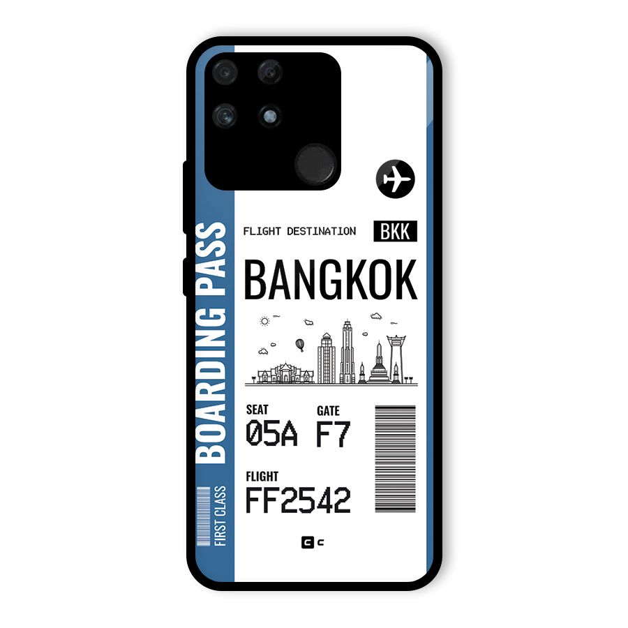 Bangkok Boarding Pass Glass Back Case for Realme Narzo 50A