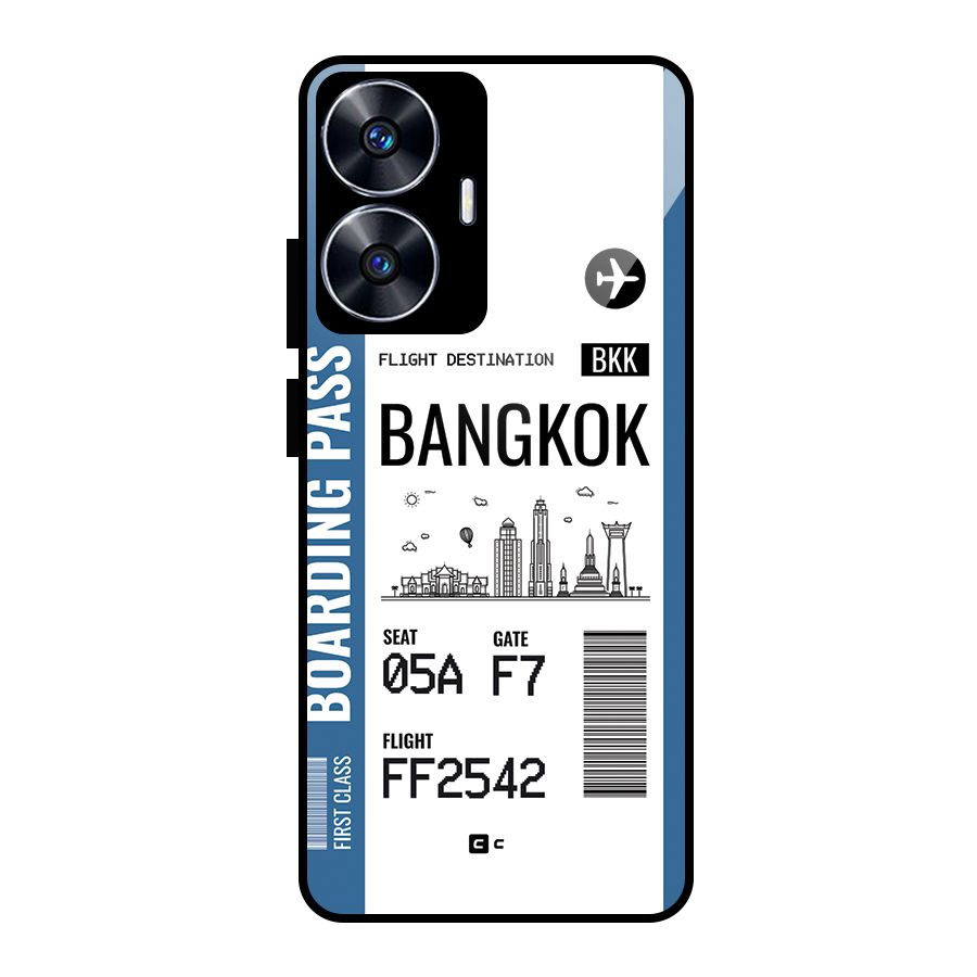 Bangkok Boarding Pass Glass Back Case for Realme Narzo N55