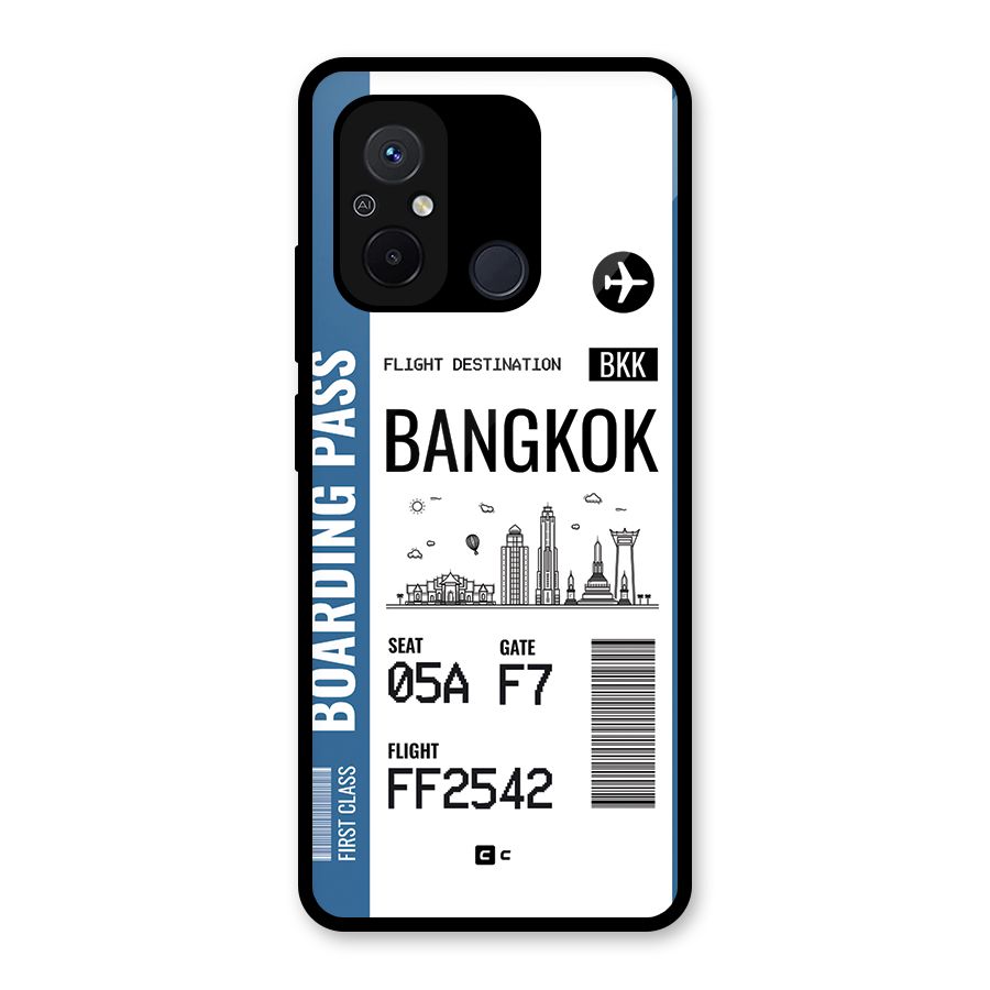 Bangkok Boarding Pass Glass Back Case for Redmi 12C