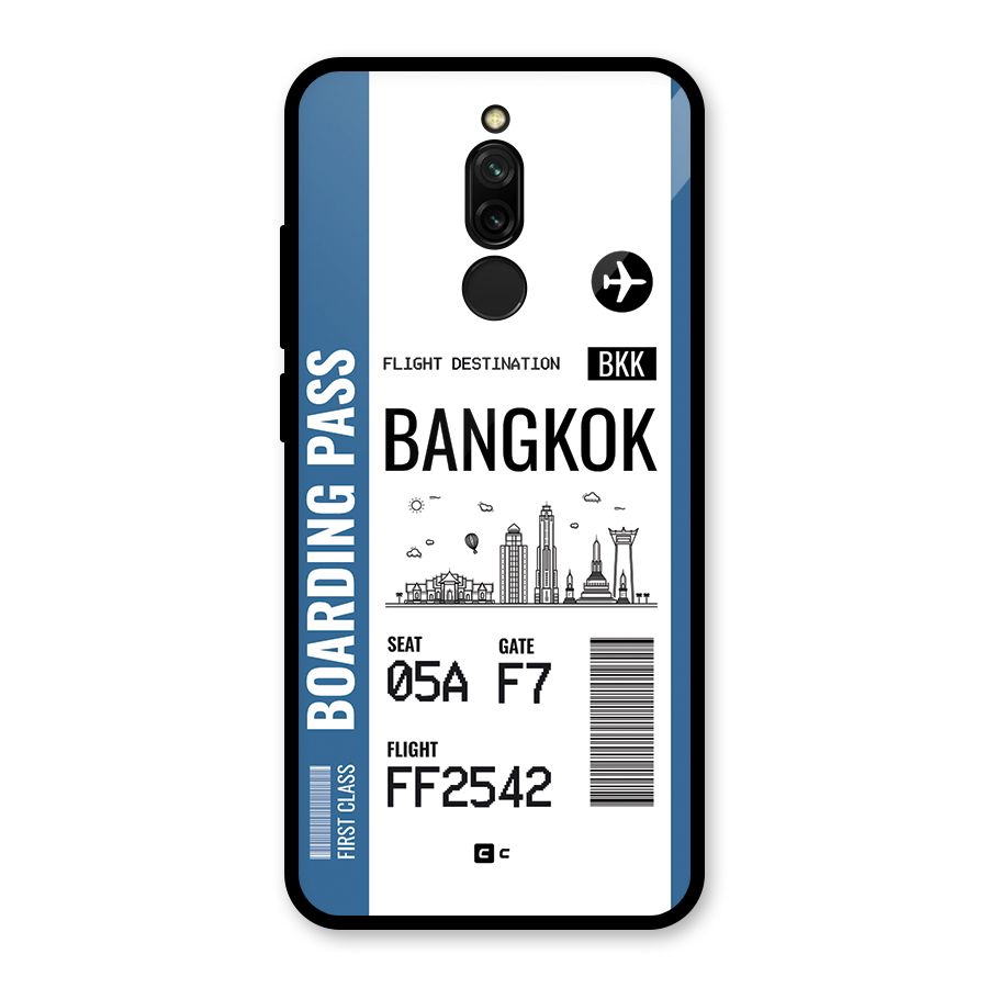 Bangkok Boarding Pass Glass Back Case for Redmi 8