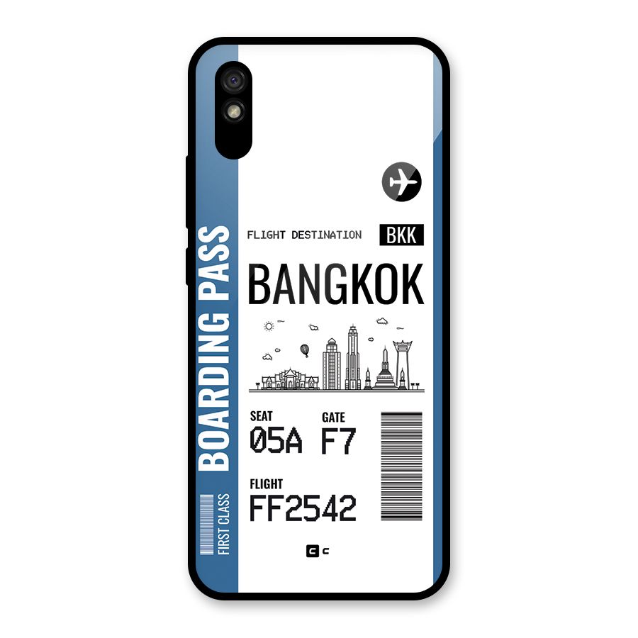 Bangkok Boarding Pass Glass Back Case for Redmi 9i