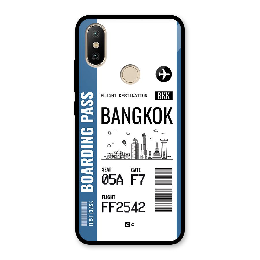Bangkok Boarding Pass Glass Back Case for Redmi A1