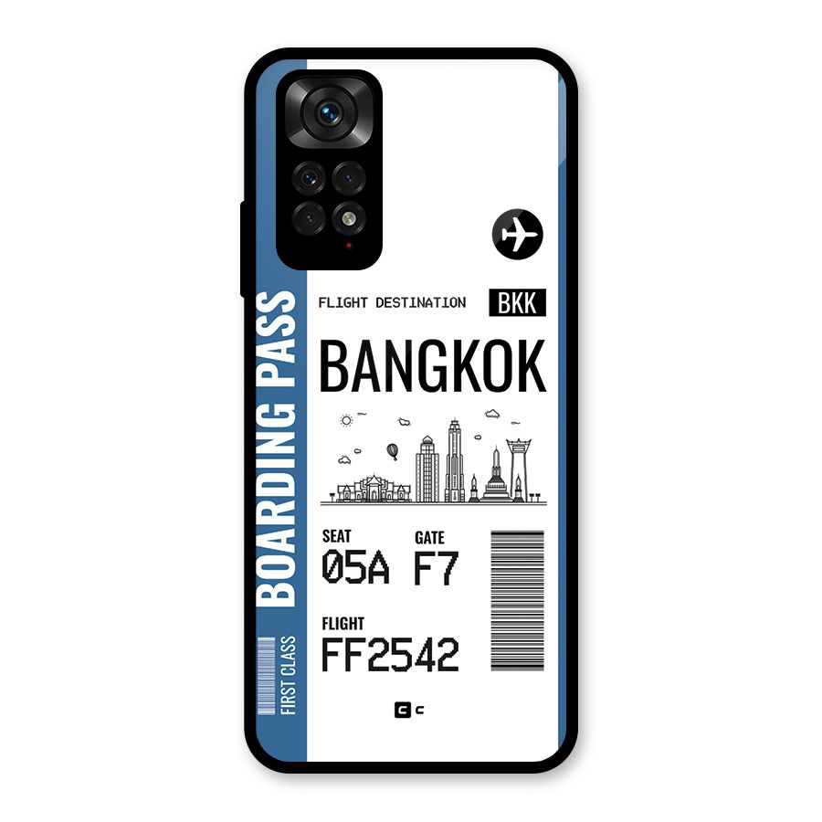 Bangkok Boarding Pass Glass Back Case for Redmi Note 11