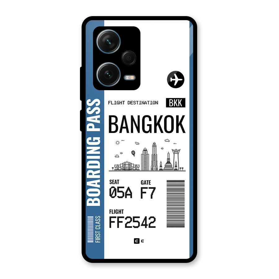 Bangkok Boarding Pass Glass Back Case for Redmi Note 12 Pro Plus 5G