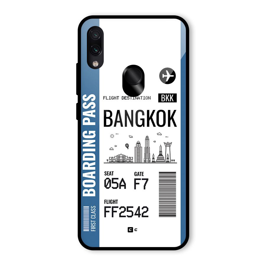 Bangkok Boarding Pass Glass Back Case for Redmi Note 7 Pro
