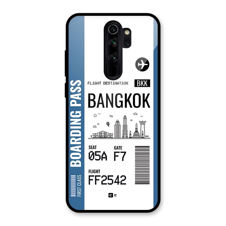 Bangkok Boarding Pass Glass Back Case for Redmi Note 8 Pro