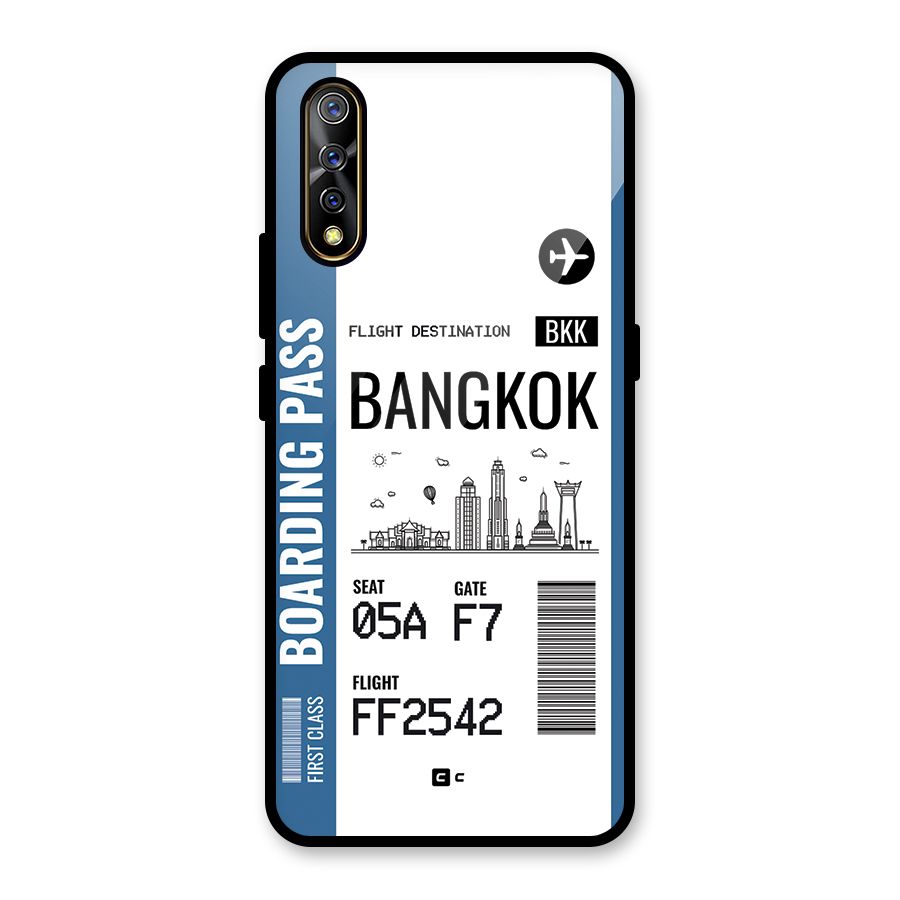 Bangkok Boarding Pass Glass Back Case for Vivo S1