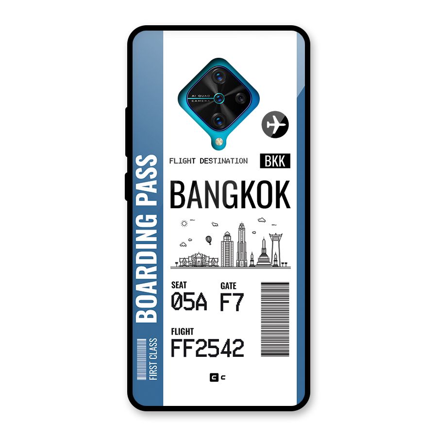 Bangkok Boarding Pass Glass Back Case for Vivo S1 Pro