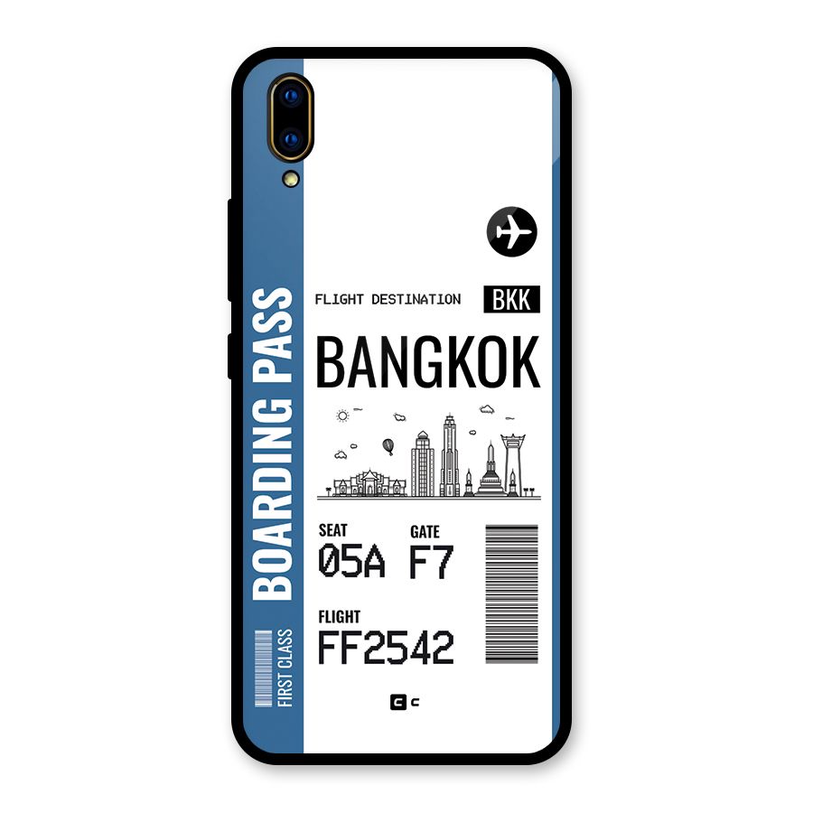 Bangkok Boarding Pass Glass Back Case for Vivo V11 Pro