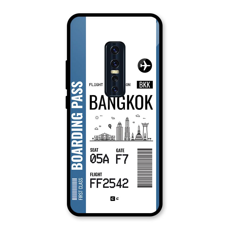 Bangkok Boarding Pass Glass Back Case for Vivo V17 Pro