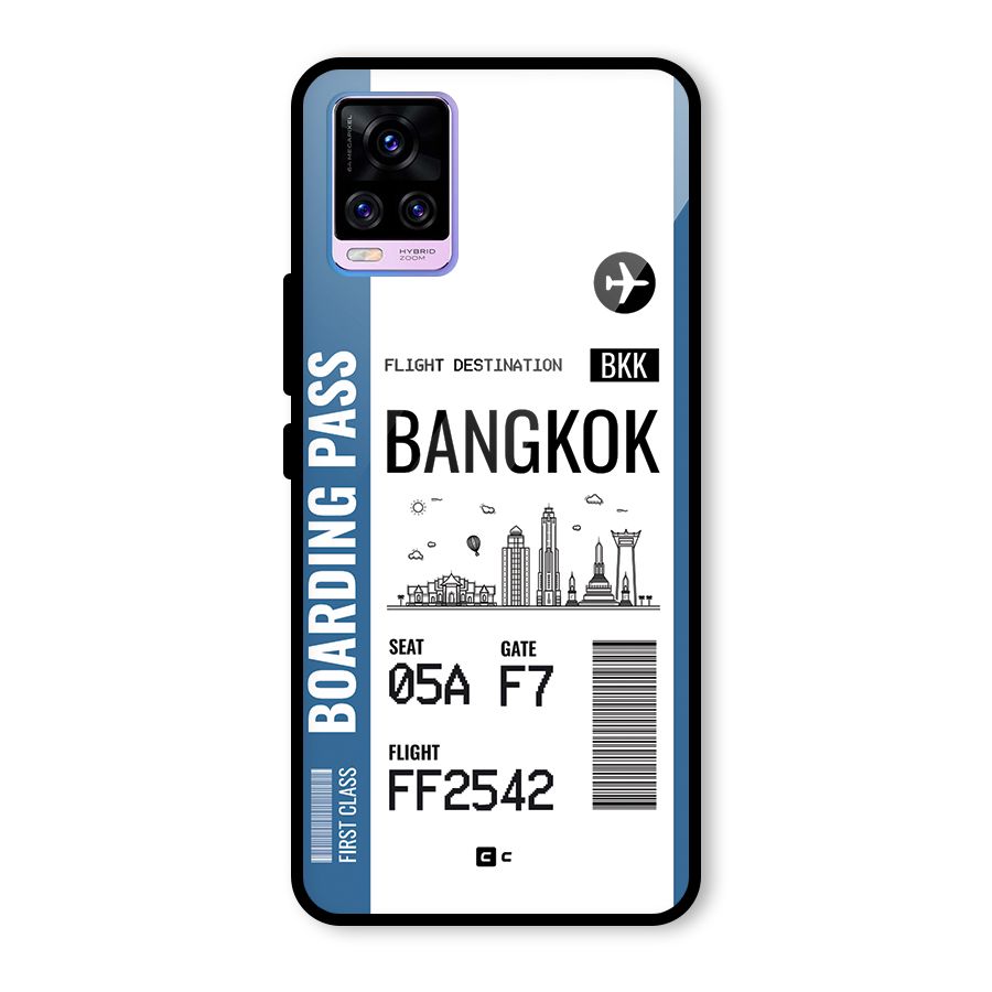 Bangkok Boarding Pass Glass Back Case for Vivo V20 Pro