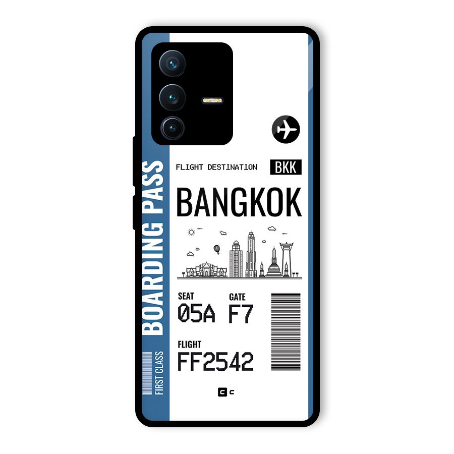 Bangkok Boarding Pass Glass Back Case for Vivo V23 Pro