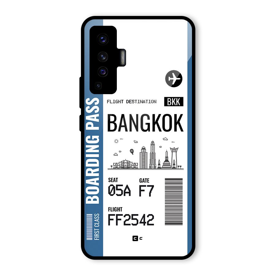 Bangkok Boarding Pass Glass Back Case for Vivo X50