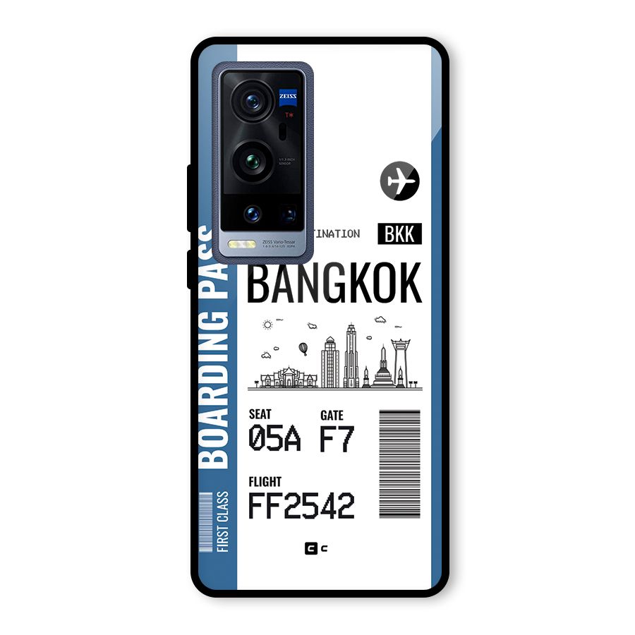 Bangkok Boarding Pass Glass Back Case for Vivo X60 Pro Plus