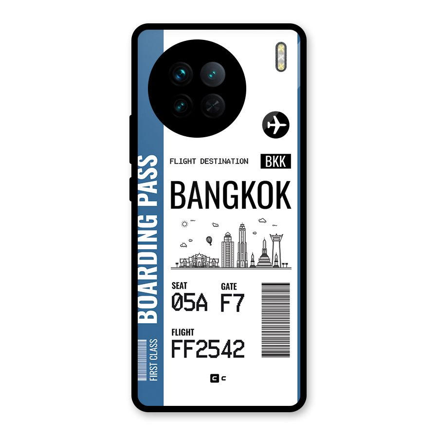 Bangkok Boarding Pass Glass Back Case for Vivo X90