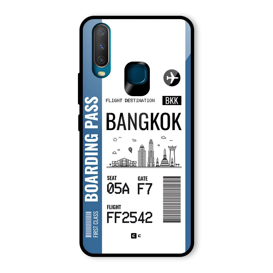 Bangkok Boarding Pass Glass Back Case for Vivo Y15