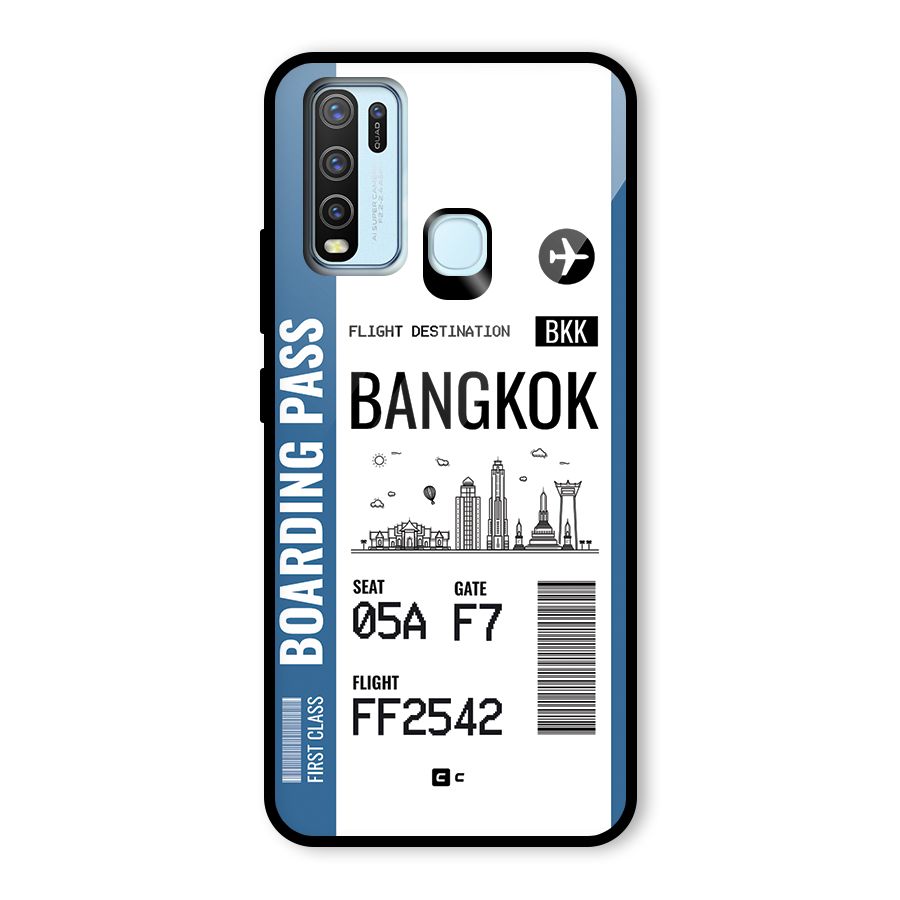 Bangkok Boarding Pass Glass Back Case for Vivo Y30