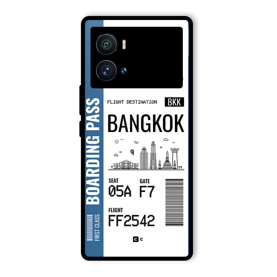 Bangkok Boarding Pass Glass Back Case for Vivo iQOO 9 Pro