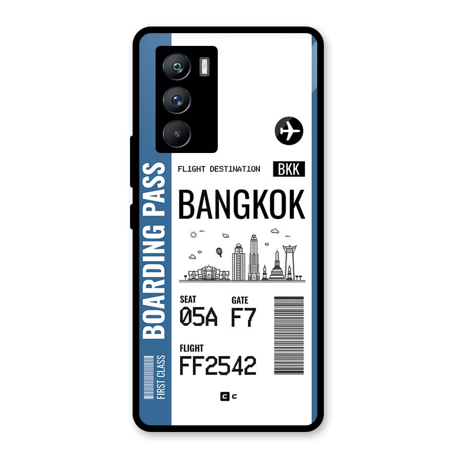 Bangkok Boarding Pass Glass Back Case for Vivo iQOO 9 SE