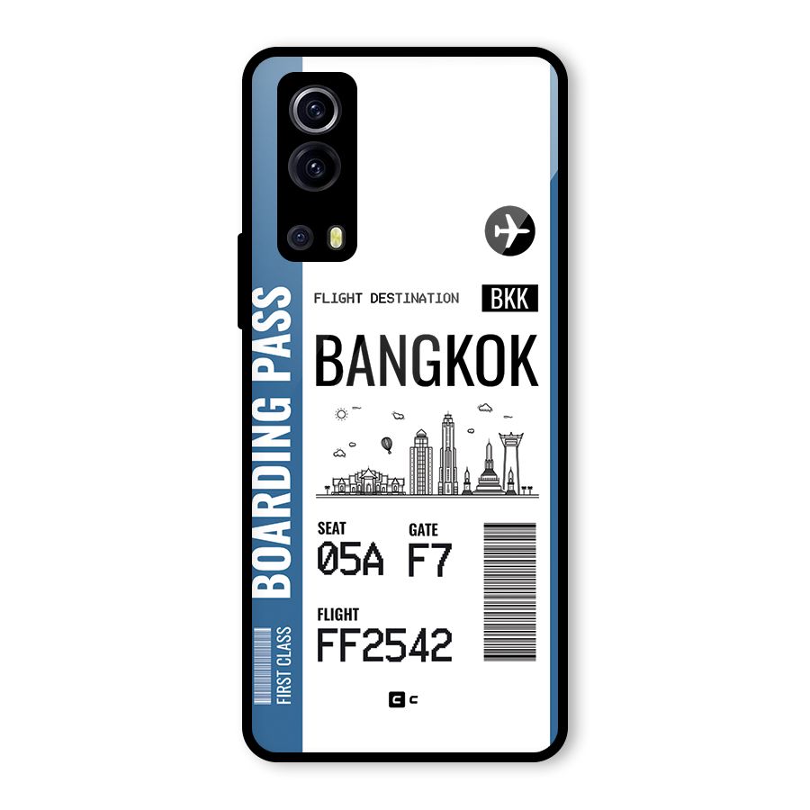 Bangkok Boarding Pass Glass Back Case for Vivo iQOO Z3