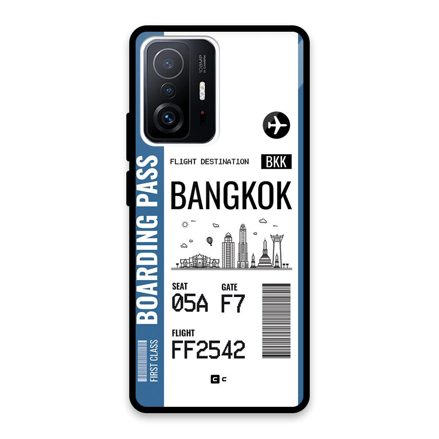 Bangkok Boarding Pass Glass Back Case for Xiaomi 11T Pro