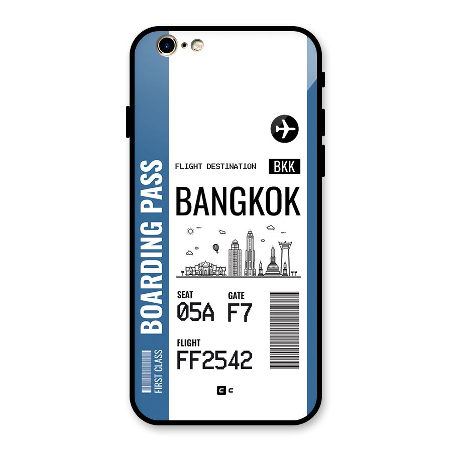 Bangkok Boarding Pass Glass Back Case for iPhone 6 6S