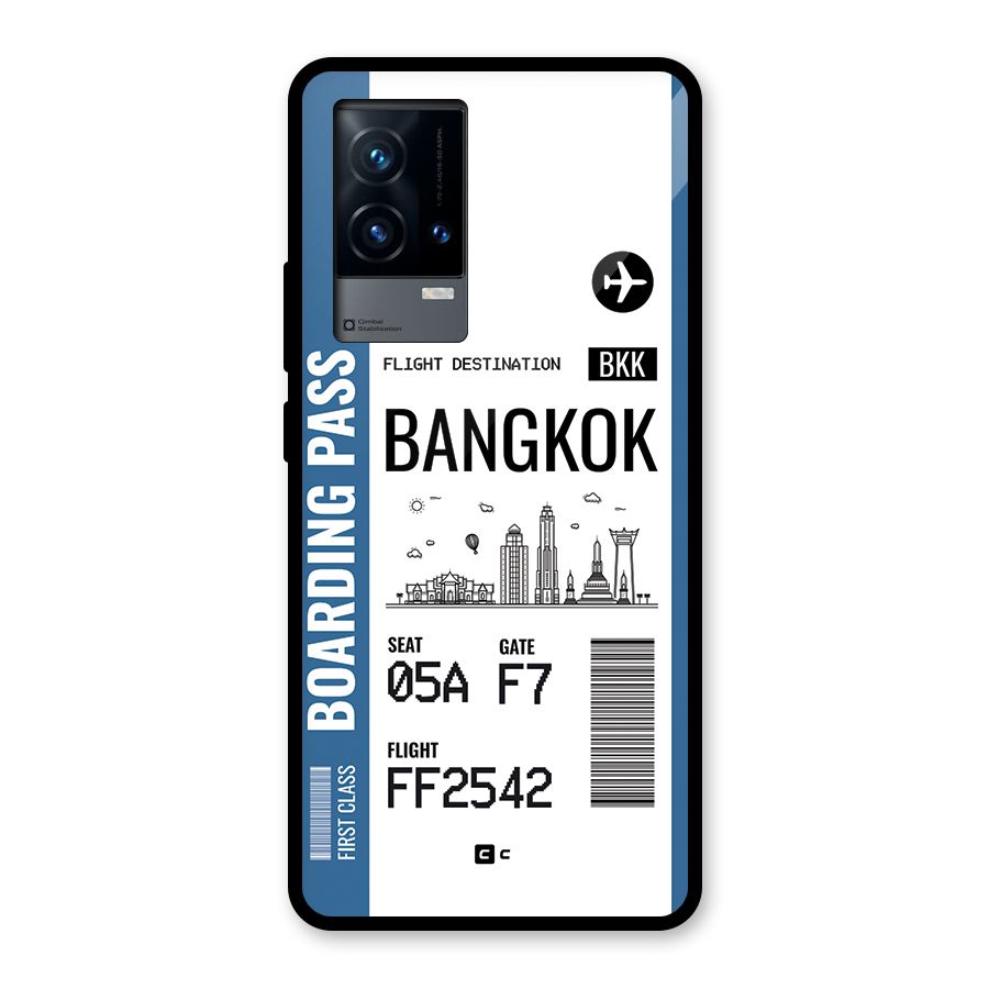 Bangkok Boarding Pass Glass Back Case for iQOO 9 5G