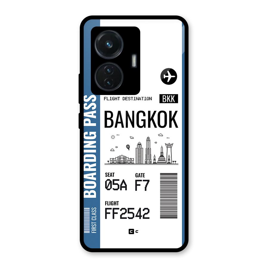 Bangkok Boarding Pass Glass Back Case for iQOO Z6 44W