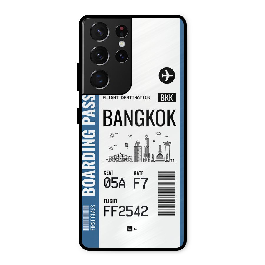 Bangkok Boarding Pass Metal Back Case for Galaxy S21 Ultra 5G