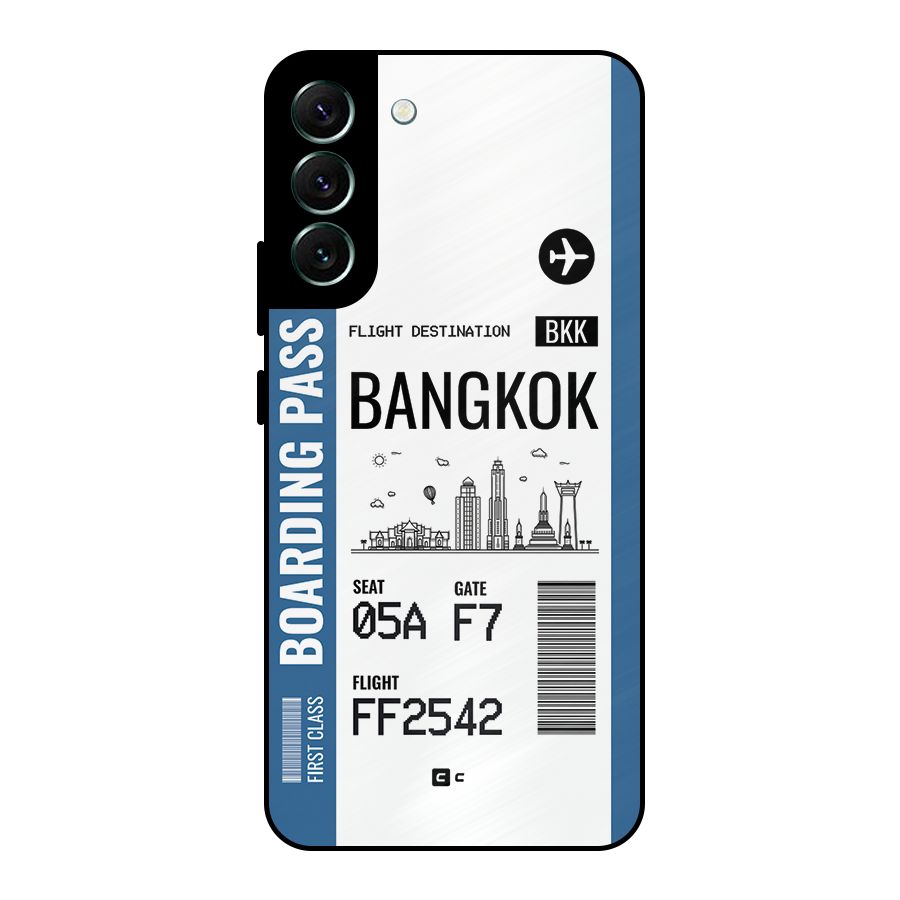 Bangkok Boarding Pass Metal Back Case for Galaxy S22 Plus 5G