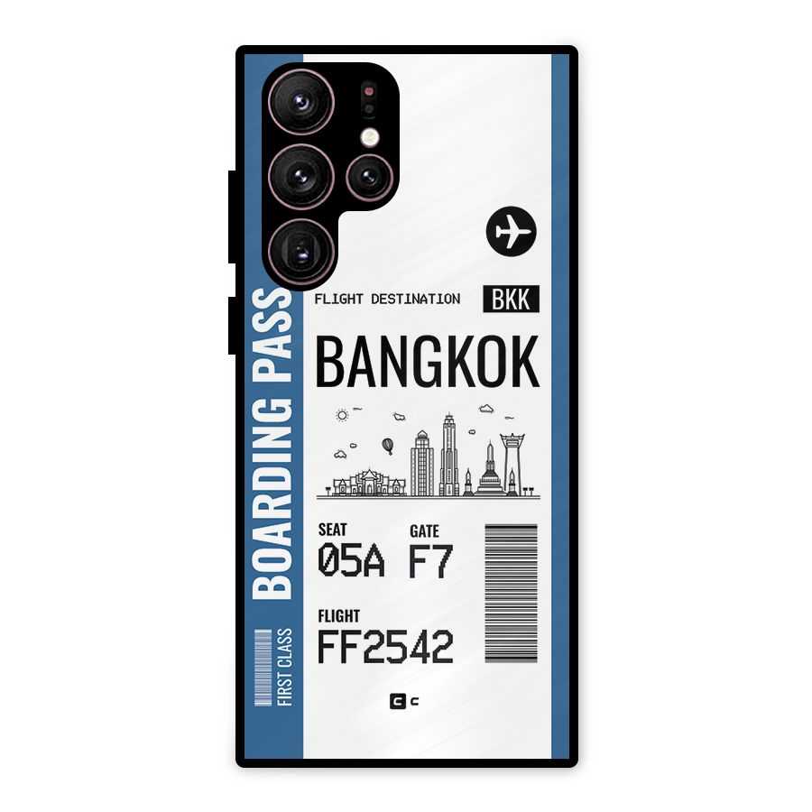 Bangkok Boarding Pass Metal Back Case for Galaxy S22 Ultra 5G