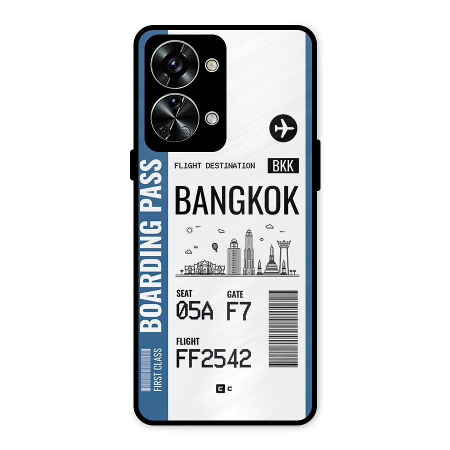 Bangkok Boarding Pass Metal Back Case for OnePlus Nord 2T