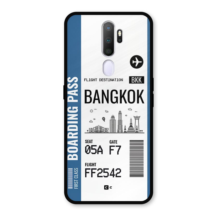 Bangkok Boarding Pass Metal Back Case for Oppo A5 (2020)