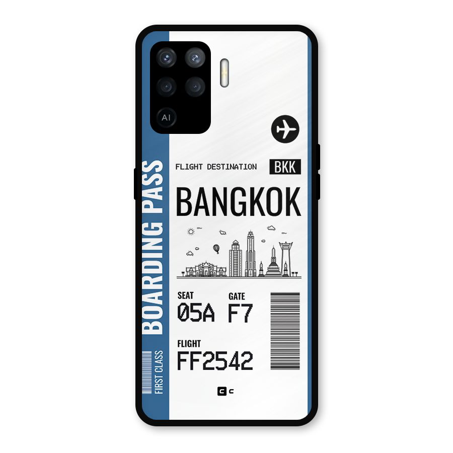 Bangkok Boarding Pass Metal Back Case for Oppo F19 Pro