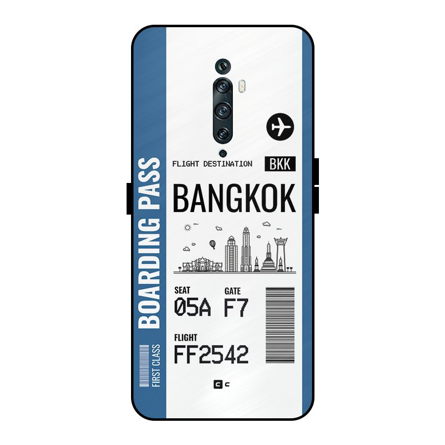 Bangkok Boarding Pass Metal Back Case for Oppo Reno2 F