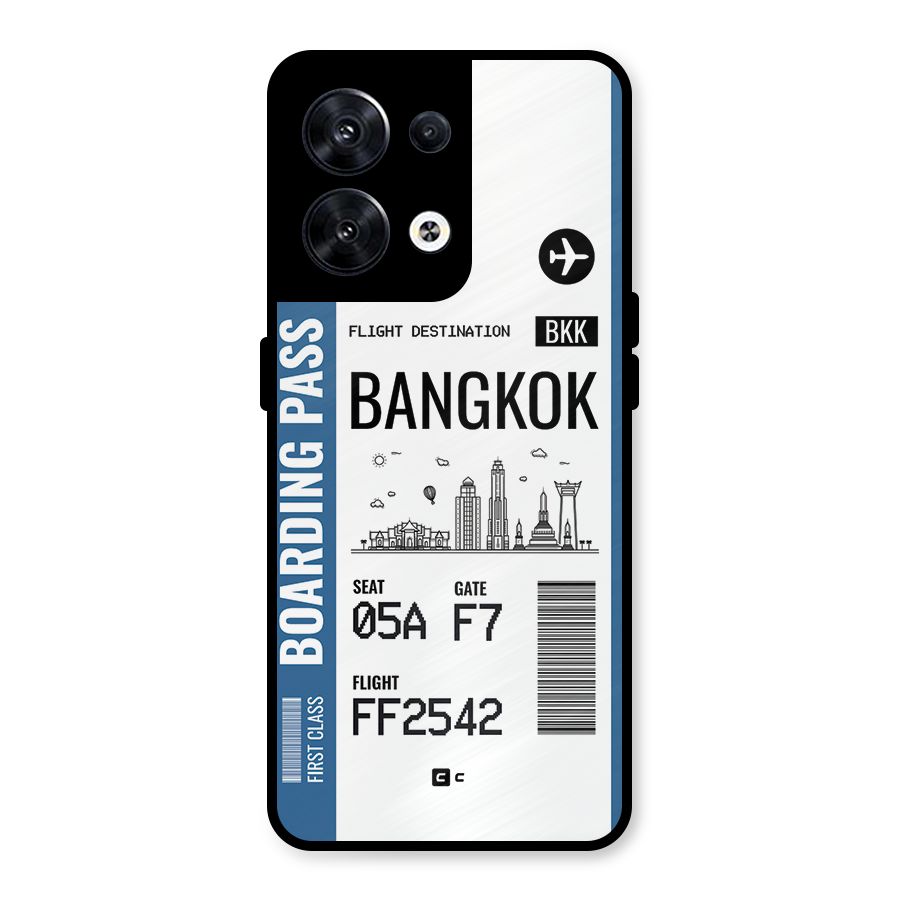 Bangkok Boarding Pass Metal Back Case for Oppo Reno8 5G