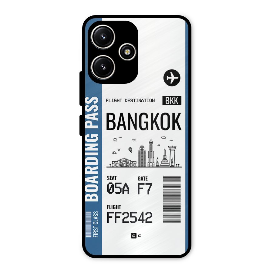 Bangkok Boarding Pass Metal Back Case for Poco M6 Pro