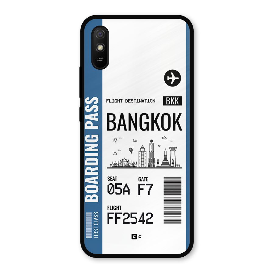 Bangkok Boarding Pass Metal Back Case for Redmi 9a