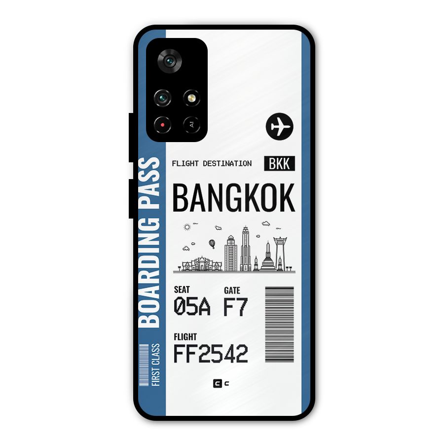 Bangkok Boarding Pass Metal Back Case for Redmi Note 11T 5G