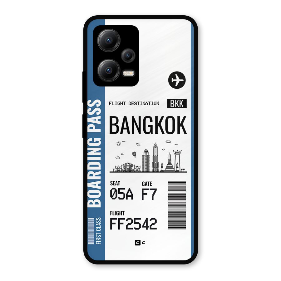 Bangkok Boarding Pass Metal Back Case for Redmi Note 12 5G