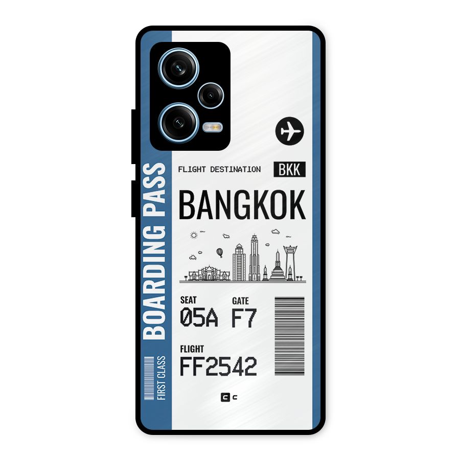 Bangkok Boarding Pass Metal Back Case for Redmi Note 12 Pro